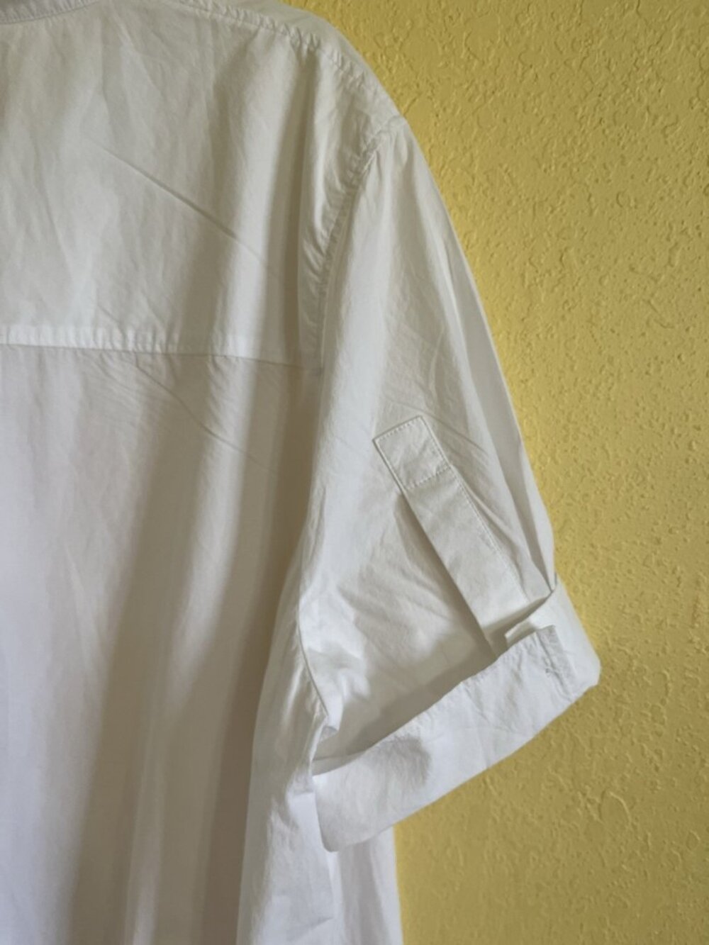 COS Women’s Shirt Dress Minimalist Lagenlook White Cotton Relaxed Size 12 Summer - Picture 9 of 13